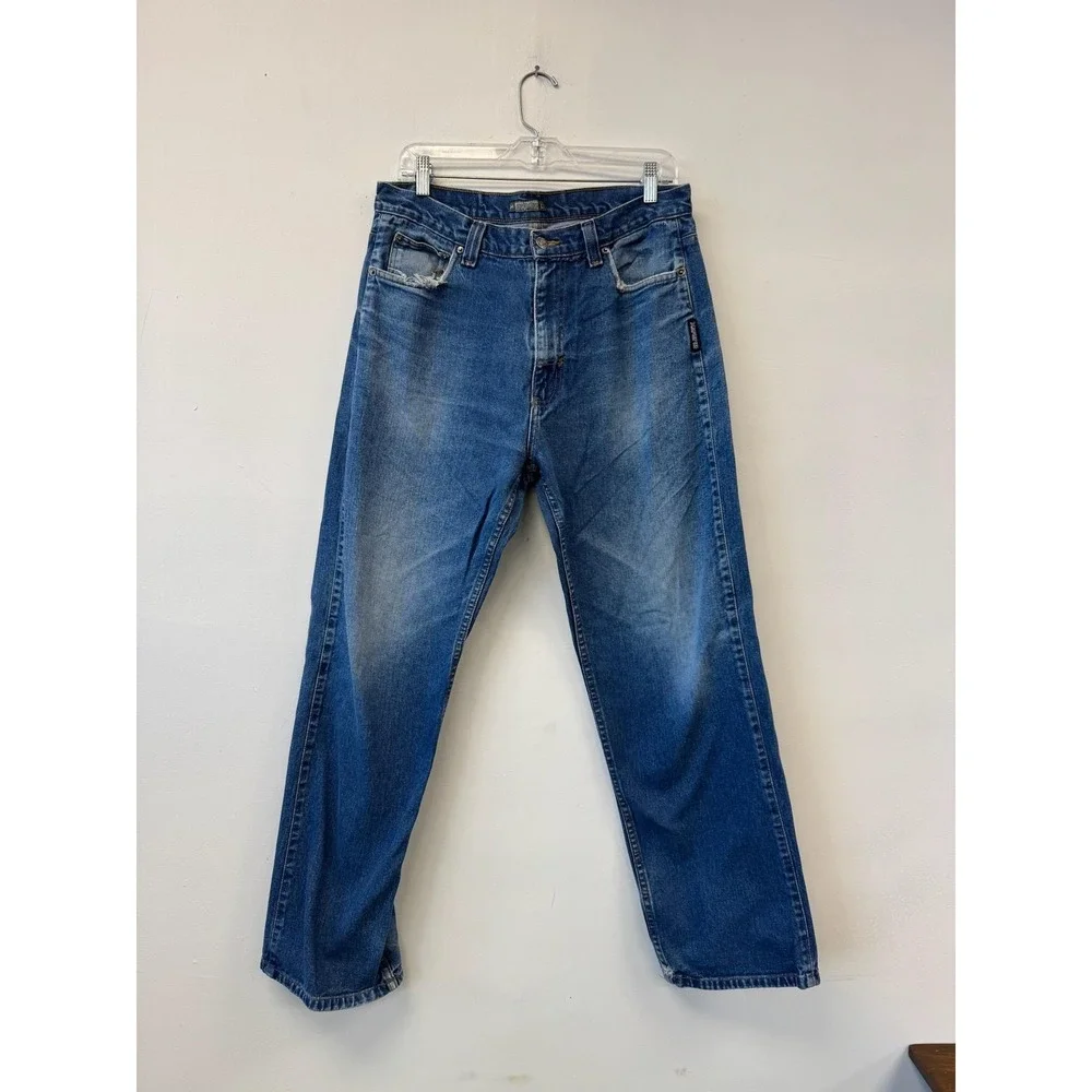 VTG Elenex Jeans Mens 32x30 Blue Medium Wash Straight Leg Relaxed Denim Pants